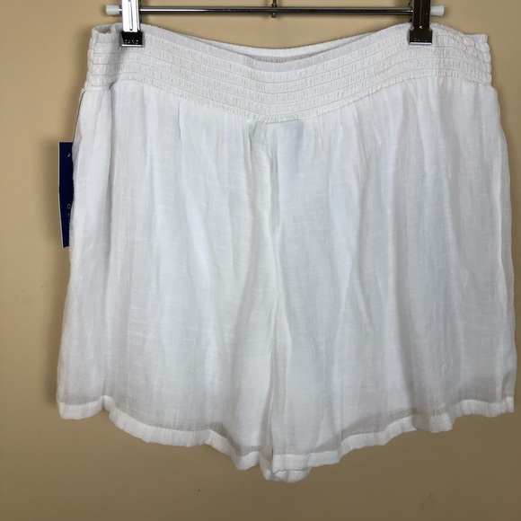 Apt. 9 White Smocked Waist Gauze-like - Picture 3 of 7